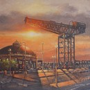 Artist's Work - Finnieston Crane, Glasgow 14 x 14 ins. Oil 