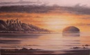 Painting Sunset, Culzean Castle 